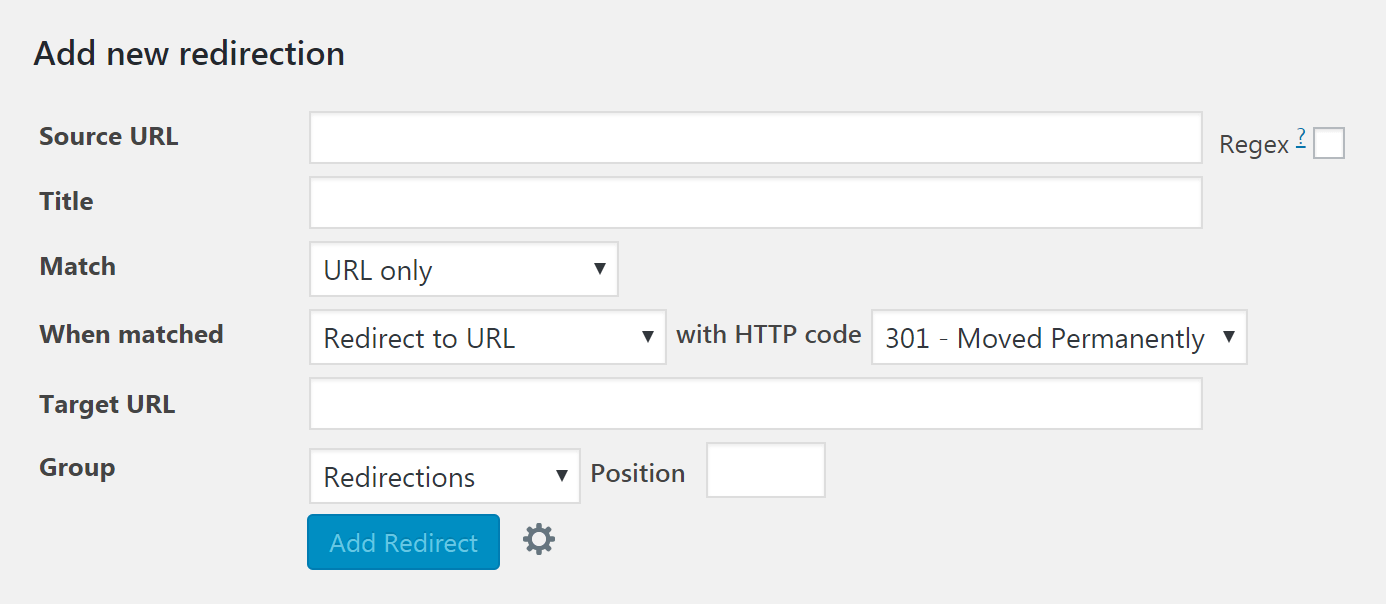 Input redirect. Redirection плагин. add url. postname.
