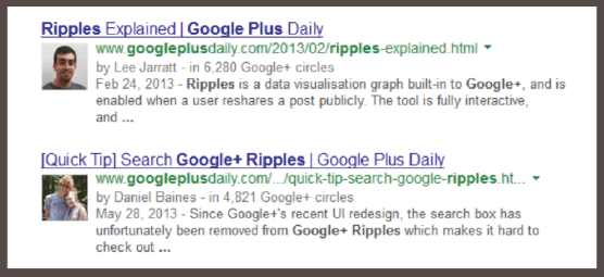 Google authorship photo example.