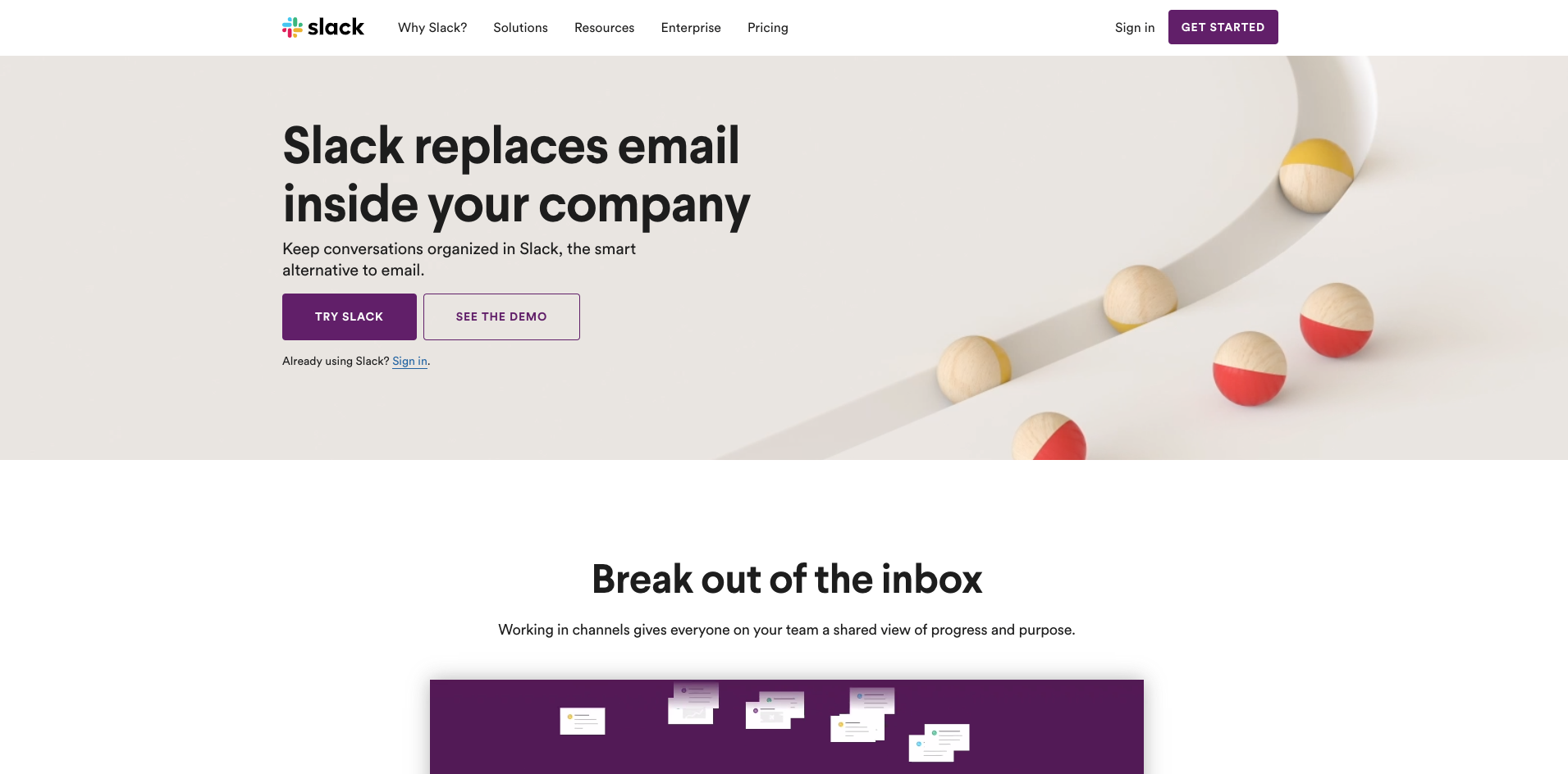 slack messaging app screenshot