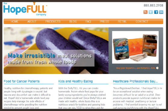 HopeFULL homepage.