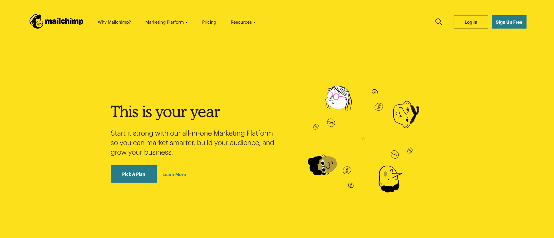 mailchimp homepage screenshot
