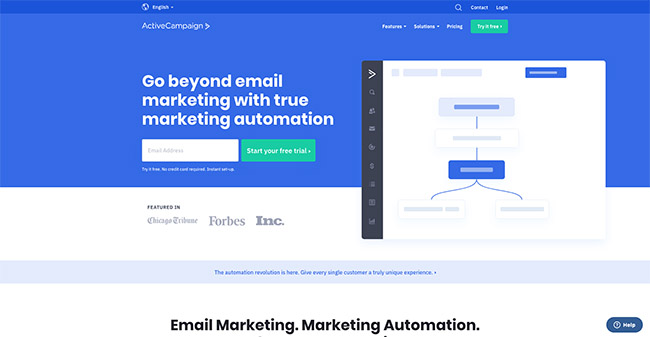 mailchimp alternatives - activecampaign