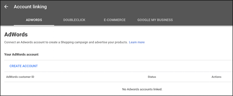 Подключение AdWords к торговому центру
