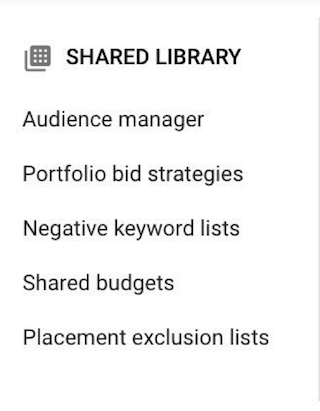 Общая библиотека AdWords