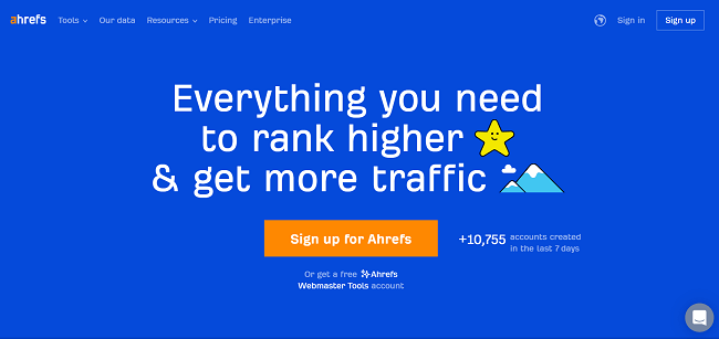 Ahrefs Homepage