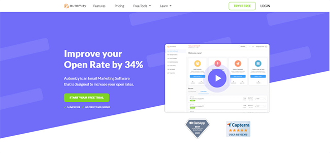 Automizy Homepage