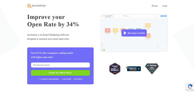 Automizy Homepage