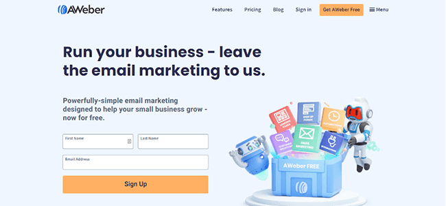 AWeber Homepage