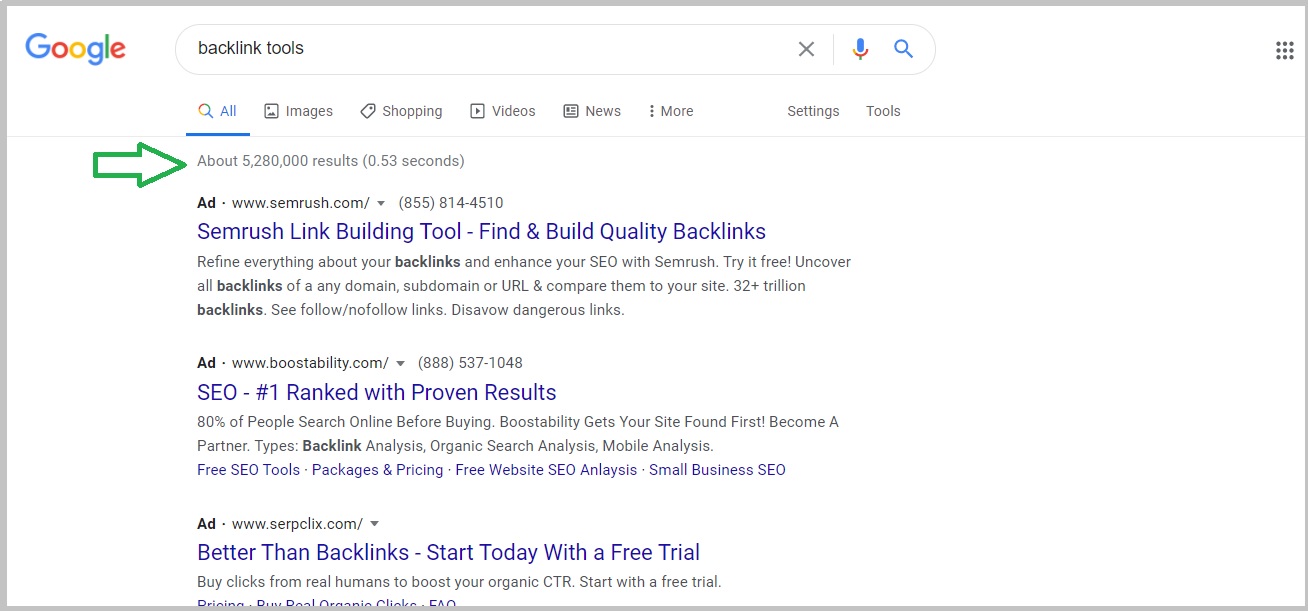 backlink tools google search