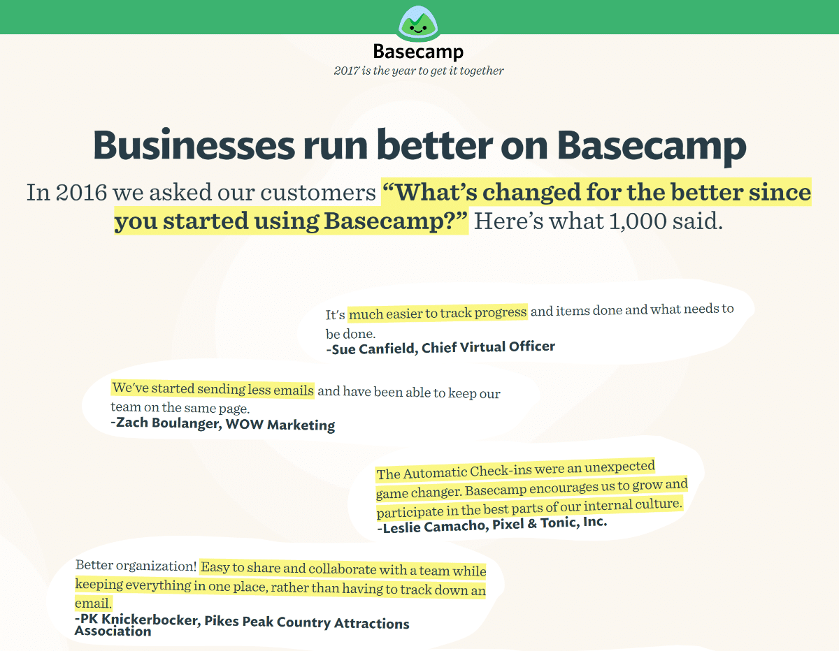 социальное доказательство basecamp