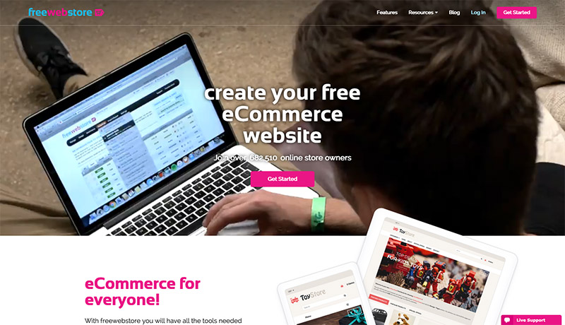 best mobile website builder - freewebstore