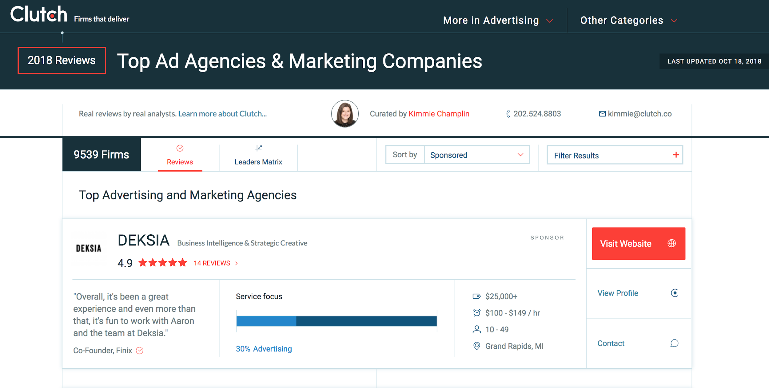 Best sales prospecting tools: Clutch