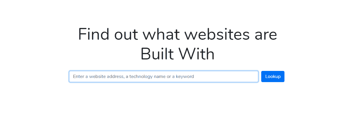 BuiltWith - Best Seo Audit Tool