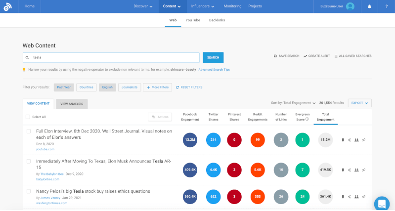 BuzzSumo - digital marketing tools 2022