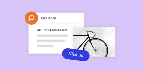 example of a paid search ad for a bike repair shop.