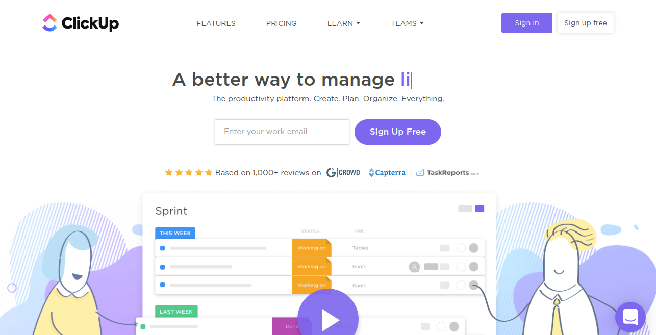 Click up as airtable competitor