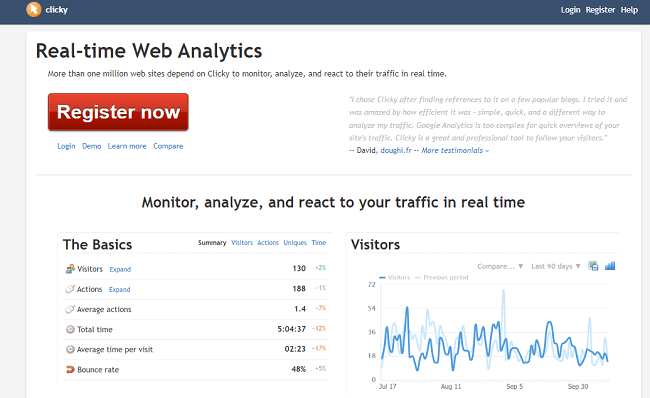 Clicky Homepage
