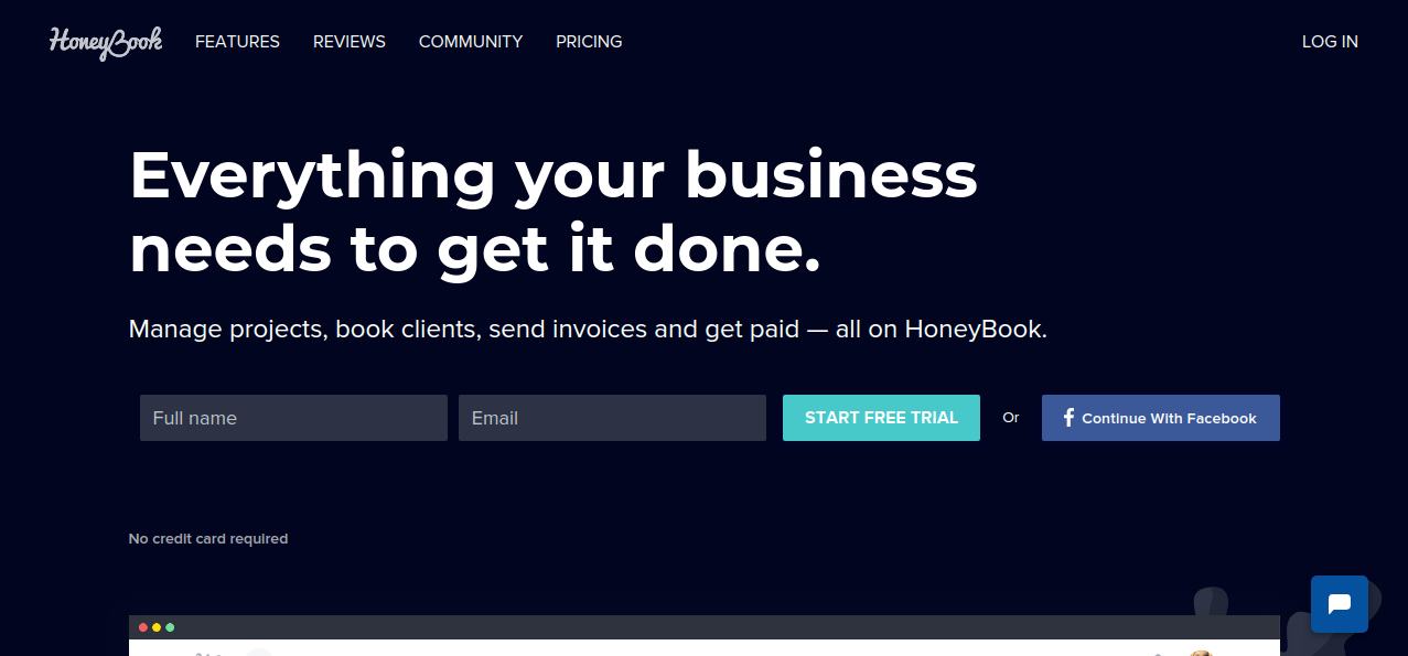 HoneyBook best business management software