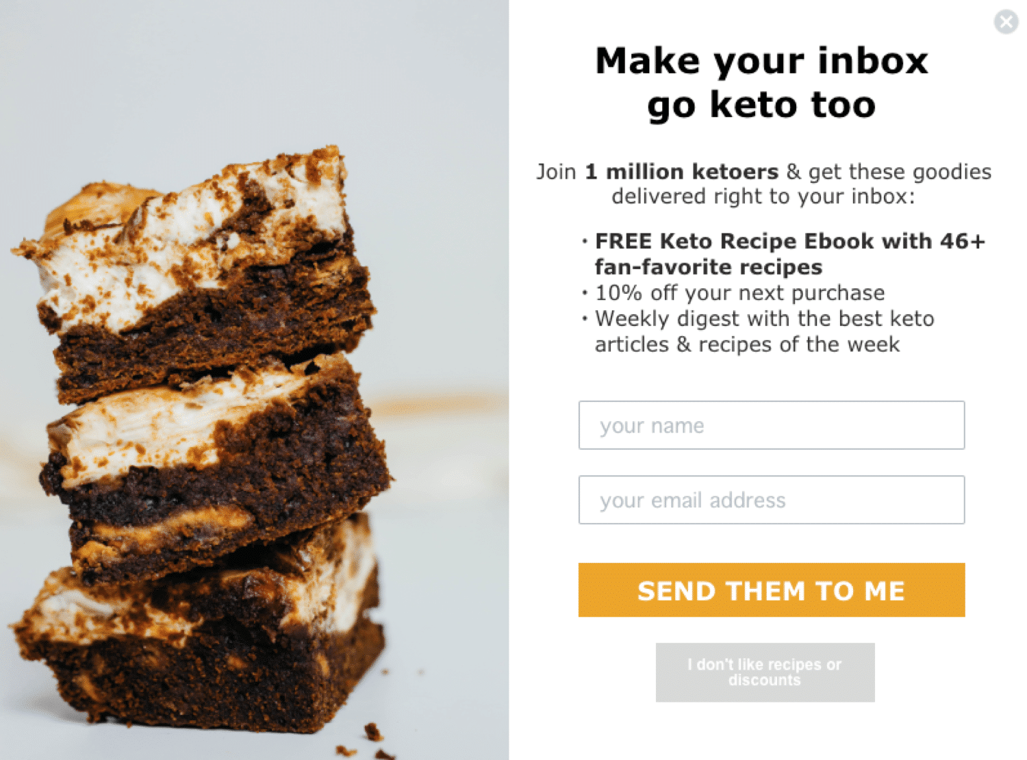 Пример обновления контента Perfect Keto