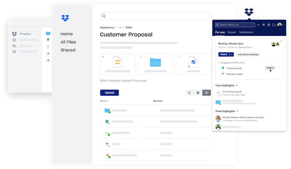 Dropbox file management software