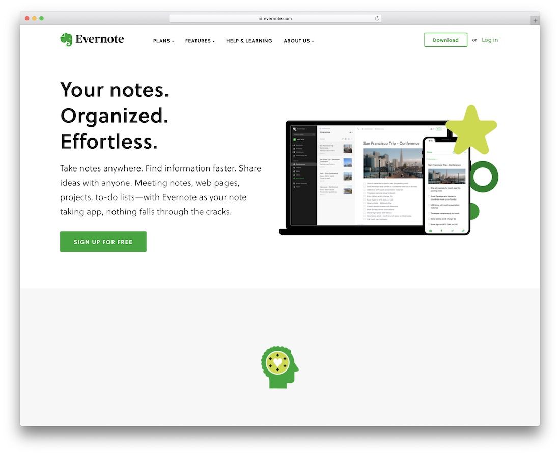 evernote free note productivity tool