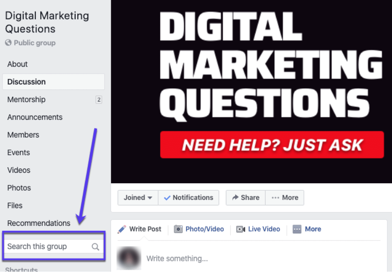 Digital Marketing Questions-популярная группа в Facebook