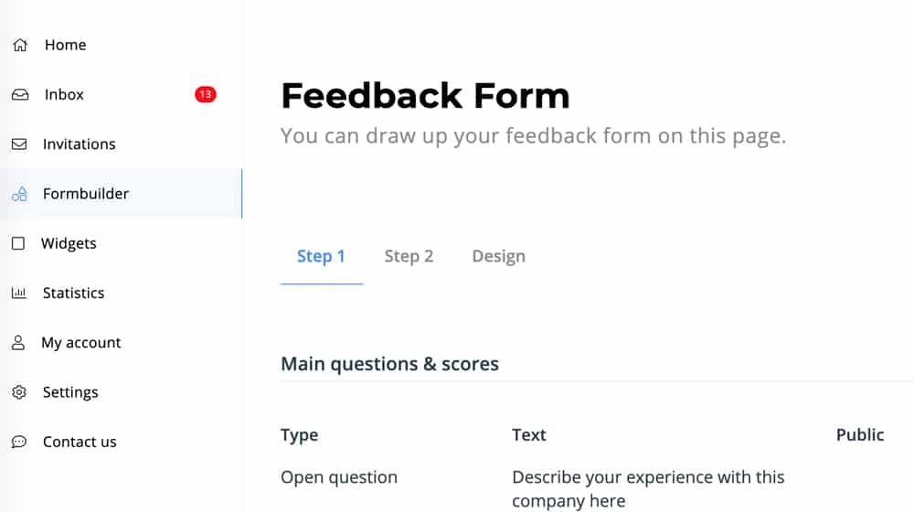 Feedback Form Builder