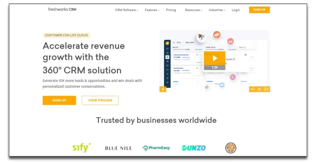 freshsales sales management software