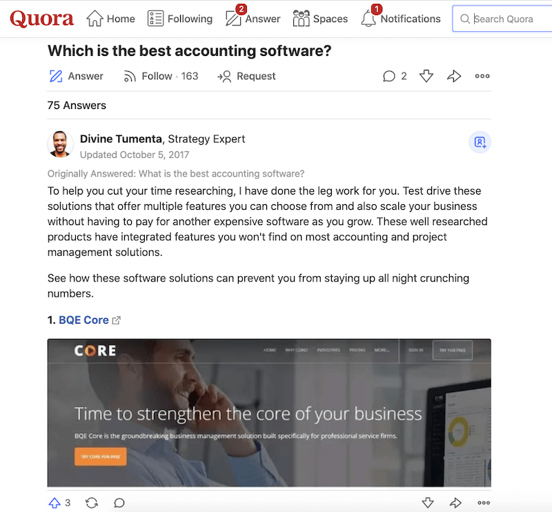 use quora to get more website traffic