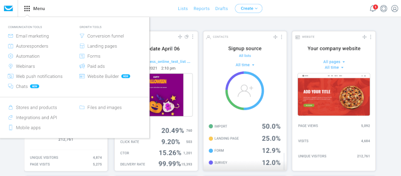 GetResponse - email marketing tools 2022