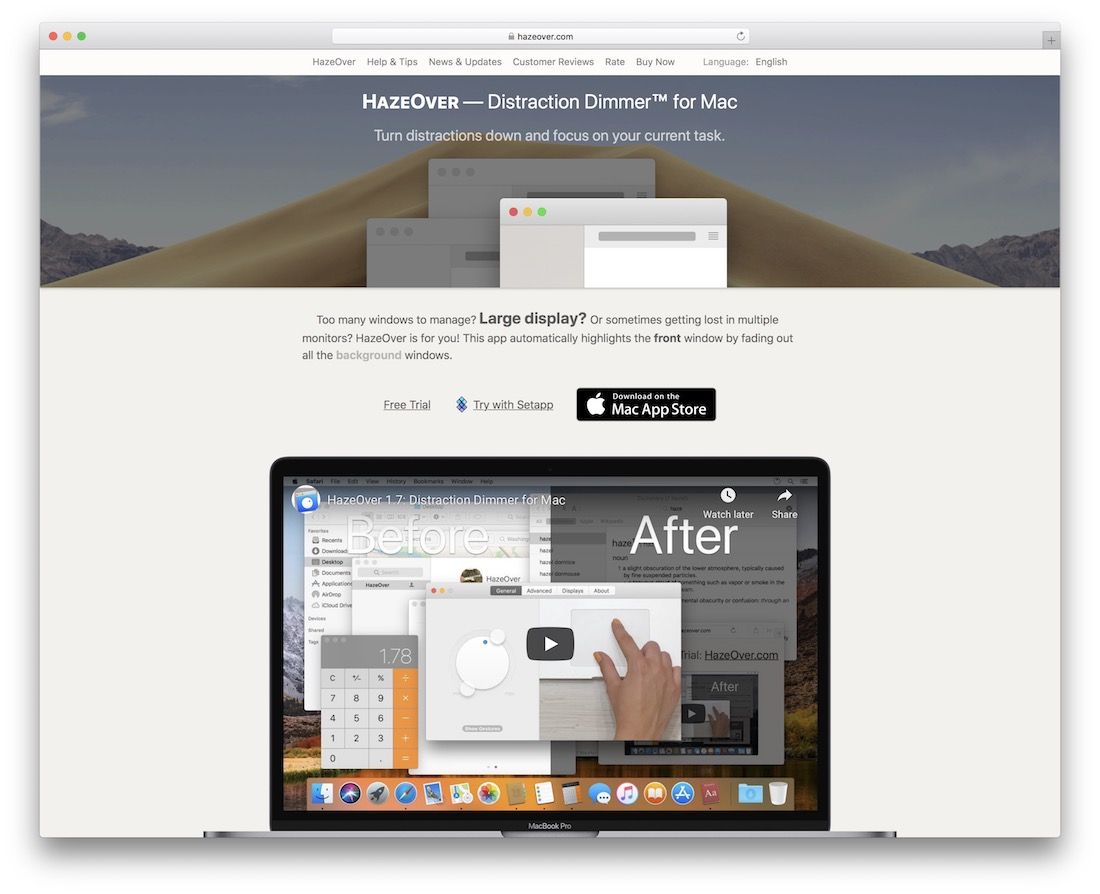 hazeover free productivity tool