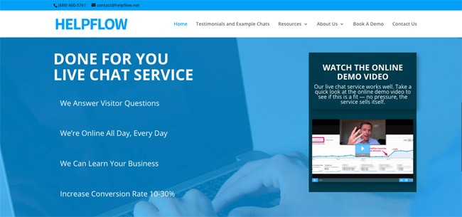 best live chat apps - helpflow