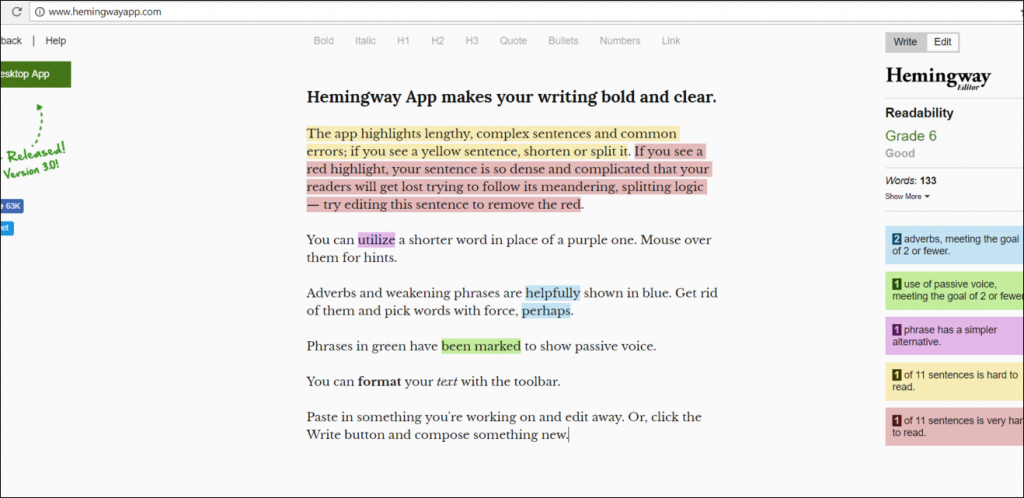 Hemingway Editor
