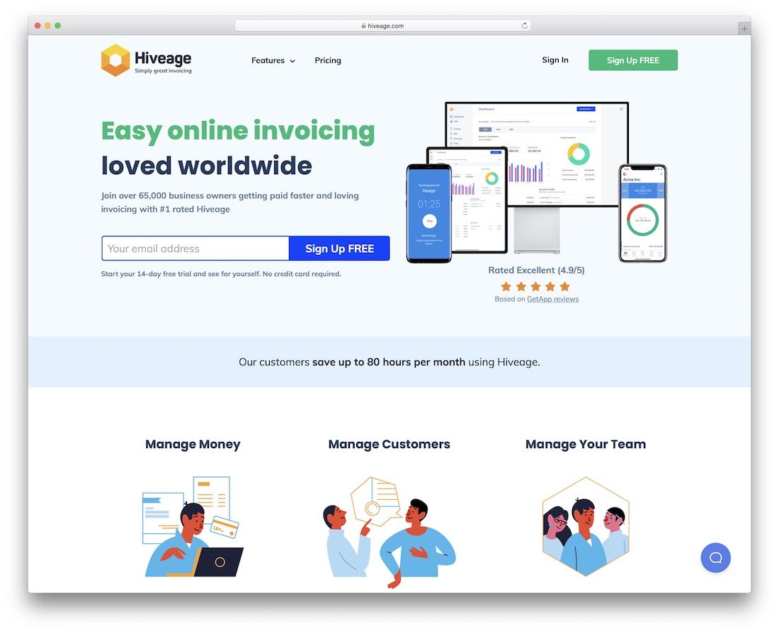hiveage free invoicing tool