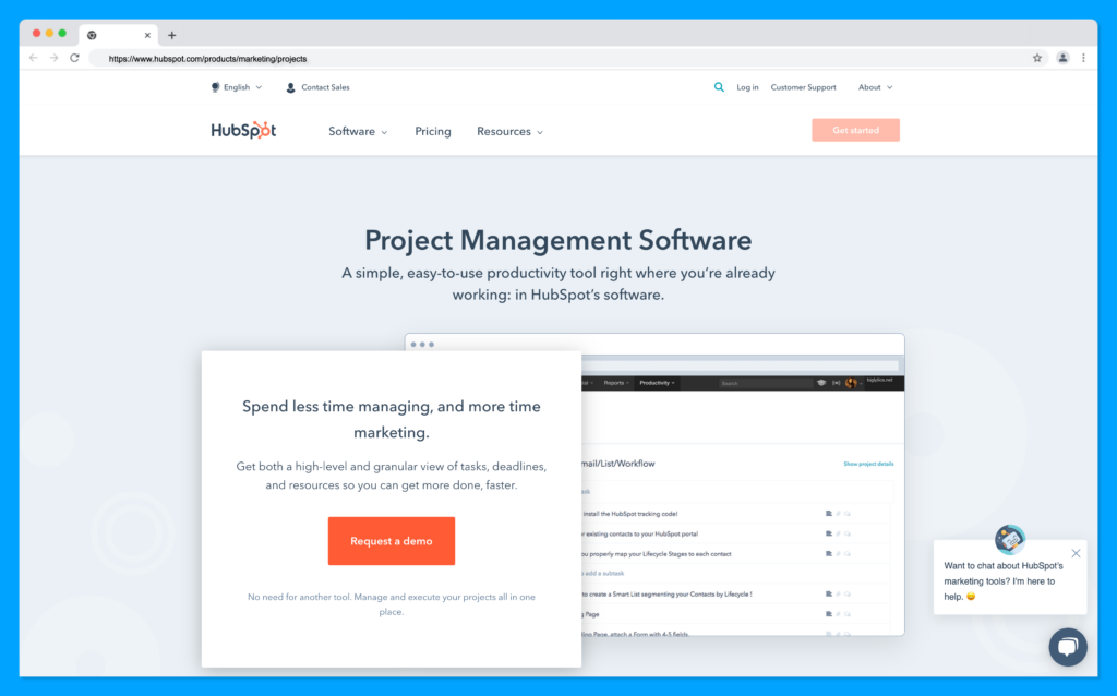 hubspot - best project management software