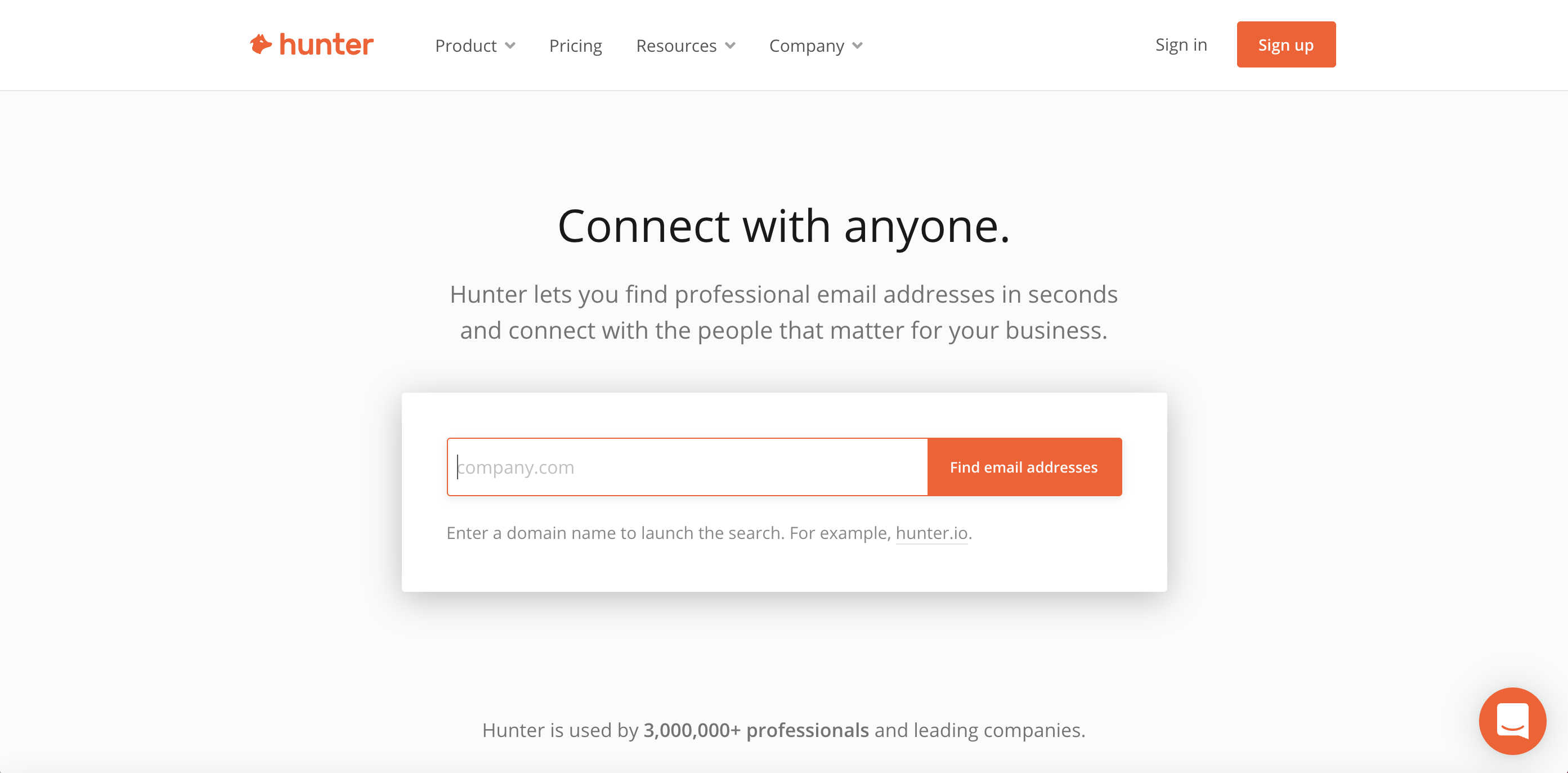 Hunter.io email tracking software