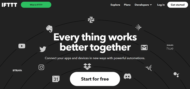 IFTTT New Homepage