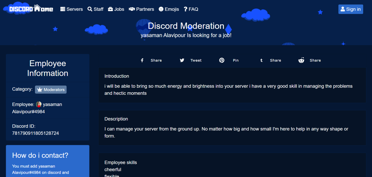 hire discord mod