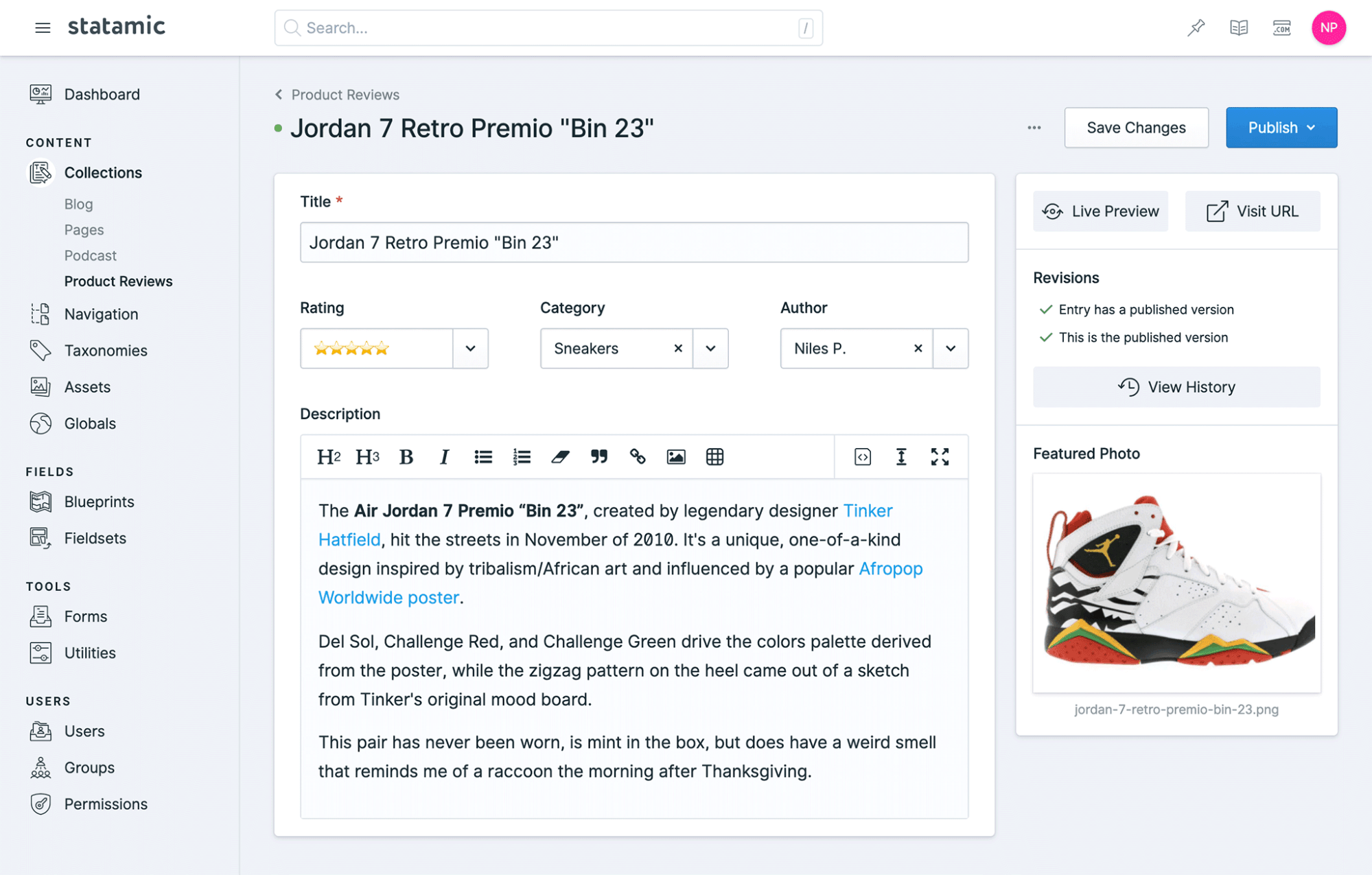 Website Builder - Statamic