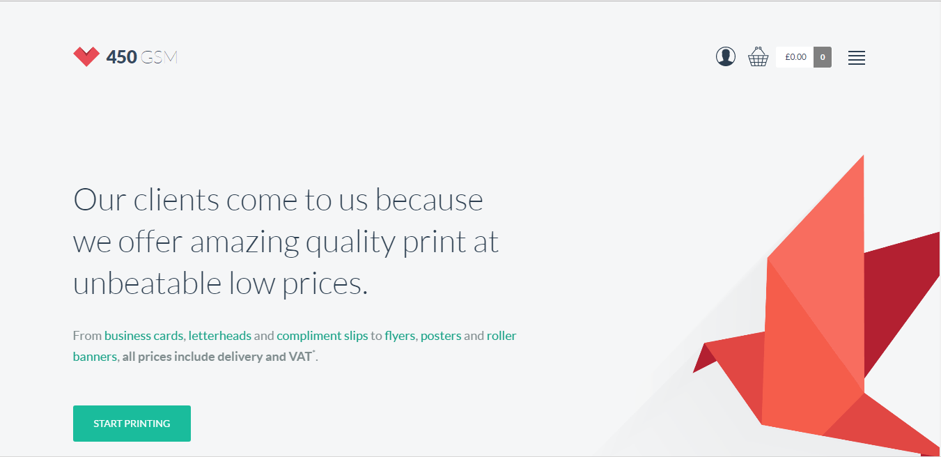 ecommerce website - 450 gsm