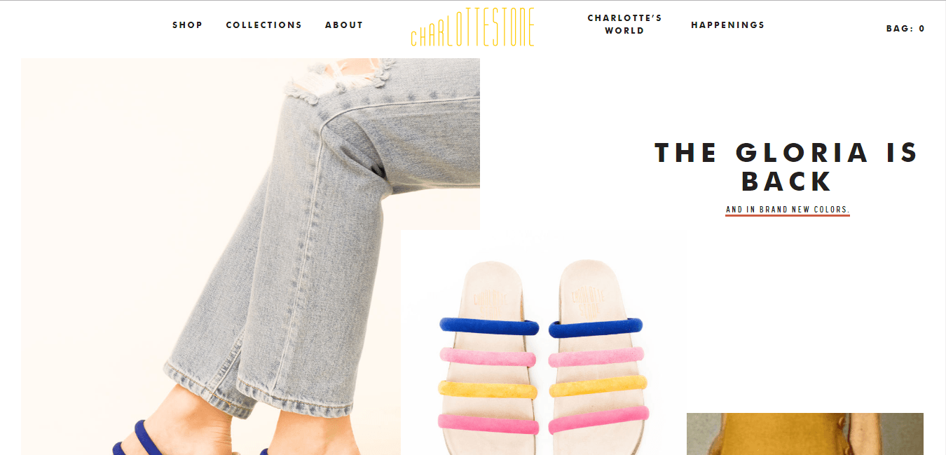 ecommerce website - charlotte stone