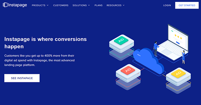 Instapage Homepage