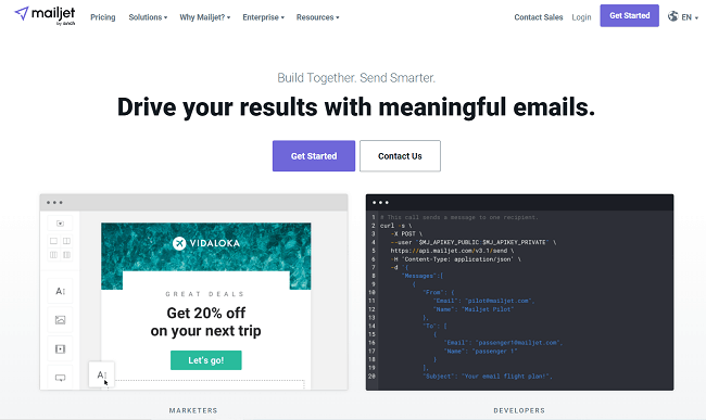 Mailjet Homepage