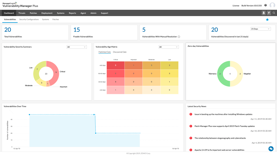 ManageEngine Vulnerability Manager Plus