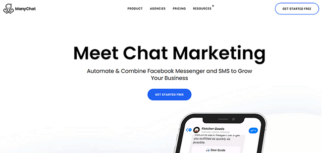 Manychat Homepage