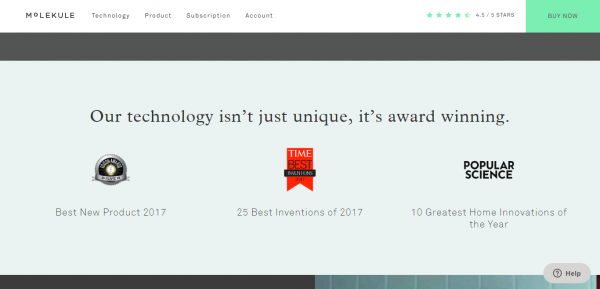 ecommerce website - molekule