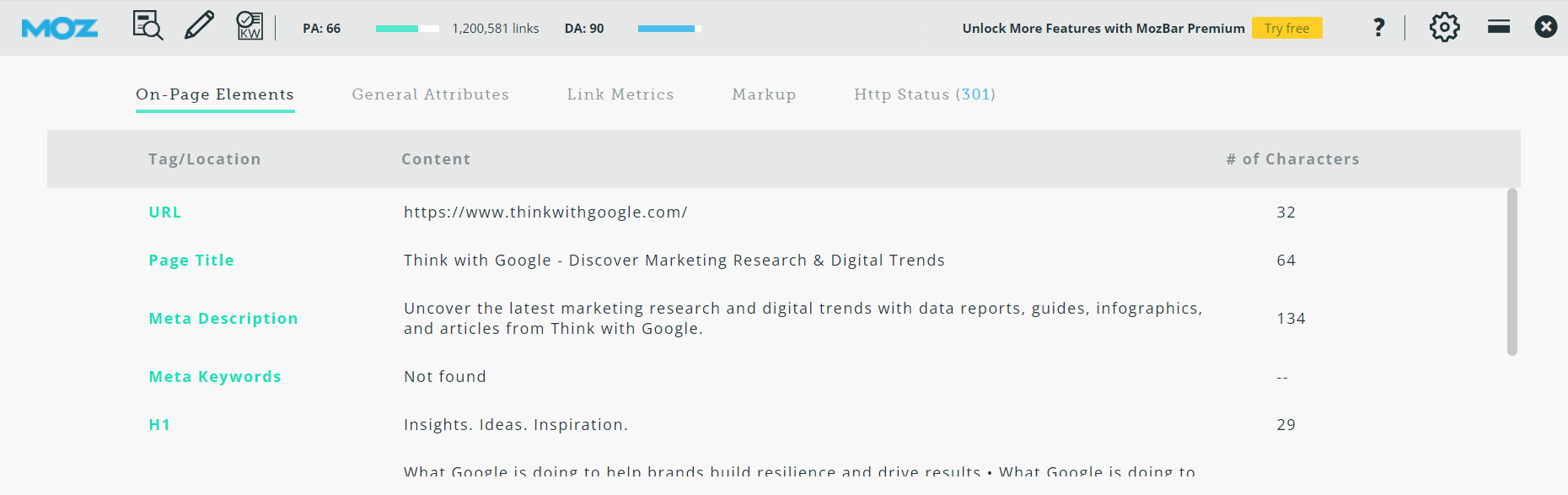 Образец MozBar