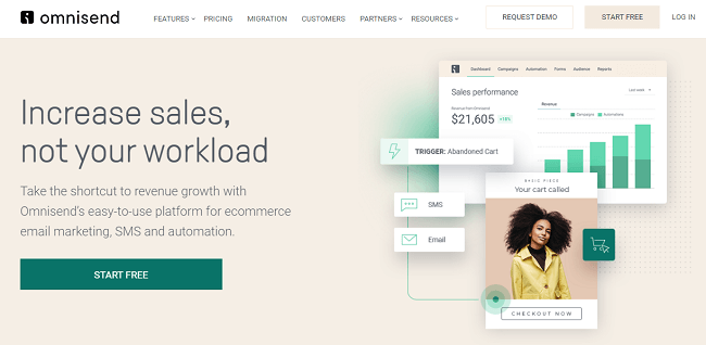 omnisend homepage