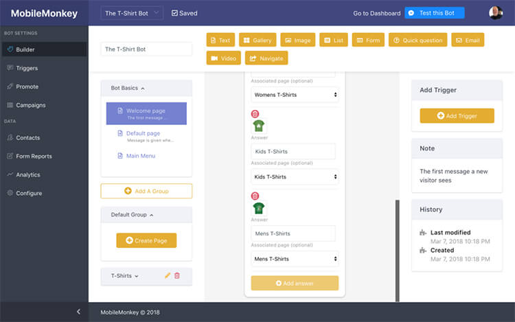 Онлайн-бизнес-инструменты MobileMonkey для маркетологов