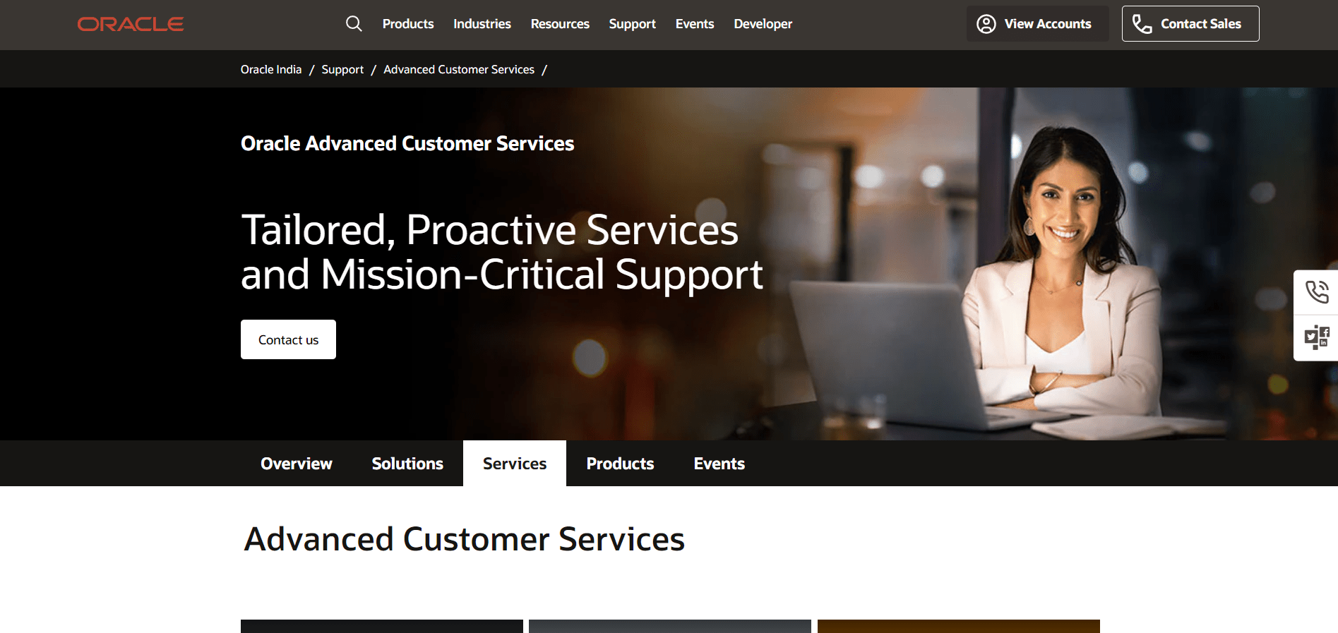 Oracle service for CEM